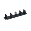 1U 19 Inch 5 Rings Rack Cable Management Bar, Metal Horizontal Cable Organizer for Server Cabinet