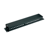 1U Cable Management Panel，12 Slot Rack Mount Cable Organizer With Cover
