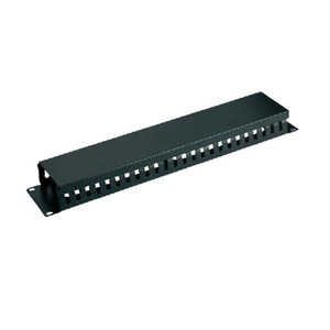 1U Cable Management Panel，12 Slot Rack Mount Cable Organizer With Cover