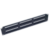 24 Port Cat6 UTP Patch Panel 1U 19 Inch Rack Mount With Cable Management Bar