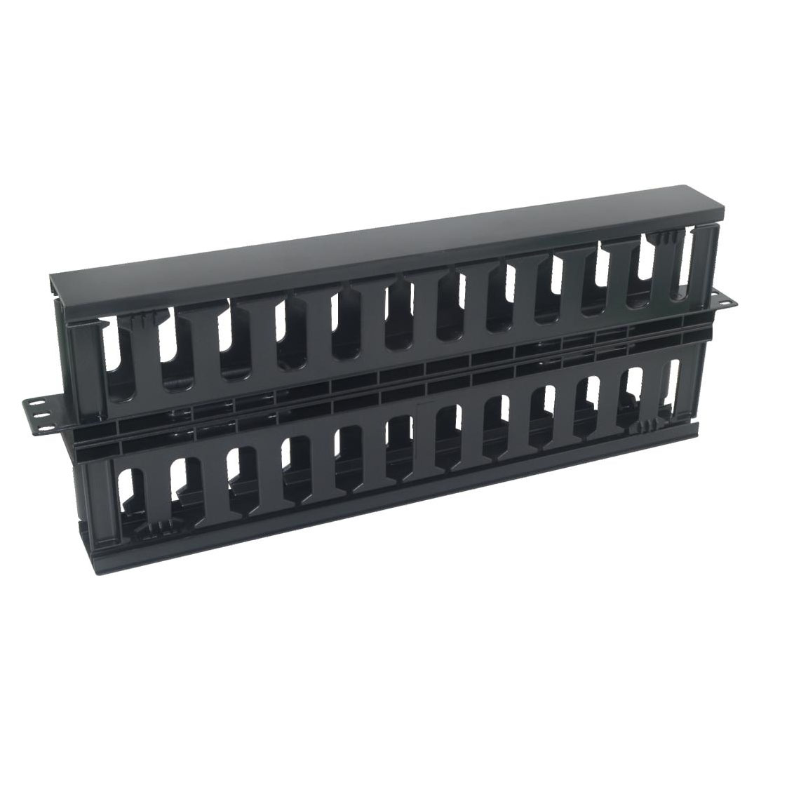 1U 24 Slots Cable Management Panel 19 Inch Rack Mount Cable Organizer
