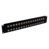 1U 19 Inch 24 Port BNC Patch Panel 75 Ohm Coaxial Video Distribution Frame