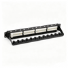 24 Port Cat6 UTP Patch Panel 1U Rack Mount With Cable Management Bar