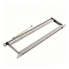 19 Inch 1U 24 Port Shielded Empty Patch Panel Stainless Steel Modular Patch Panel Bracket with Ground Wire