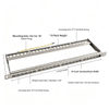 19 Inch 1U 24 Port Shielded Empty Patch Panel Stainless Steel Modular Patch Panel Bracket with Ground Wire