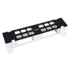 12 Port Modular Patch Panel Bracket Empty Frame for RJ45 Network Voice Fiber Module Insertion
