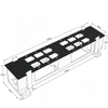 12 Port Modular Patch Panel Bracket Empty Frame for RJ45 Network Voice Fiber Module Insertion