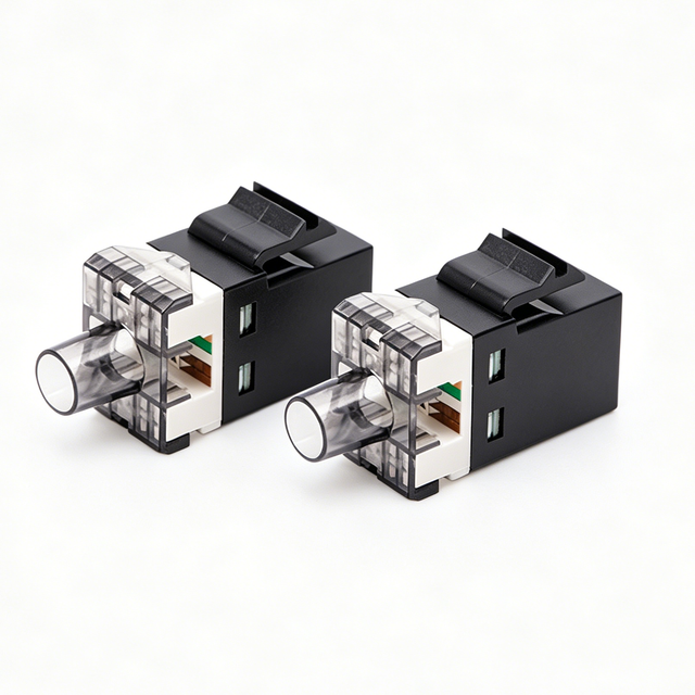 Cat6 Keystone Jack, 180 Degree Unshielded RJ45 Ethernet Module, IDC Punch Down Network Coupler