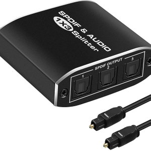 3x1 Optical Audio Switch SPDIF Toslink with Remote Control for Soundbar