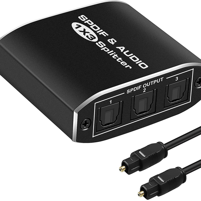3x1 Optical Audio Switch SPDIF Toslink with Remote Control for Soundbar