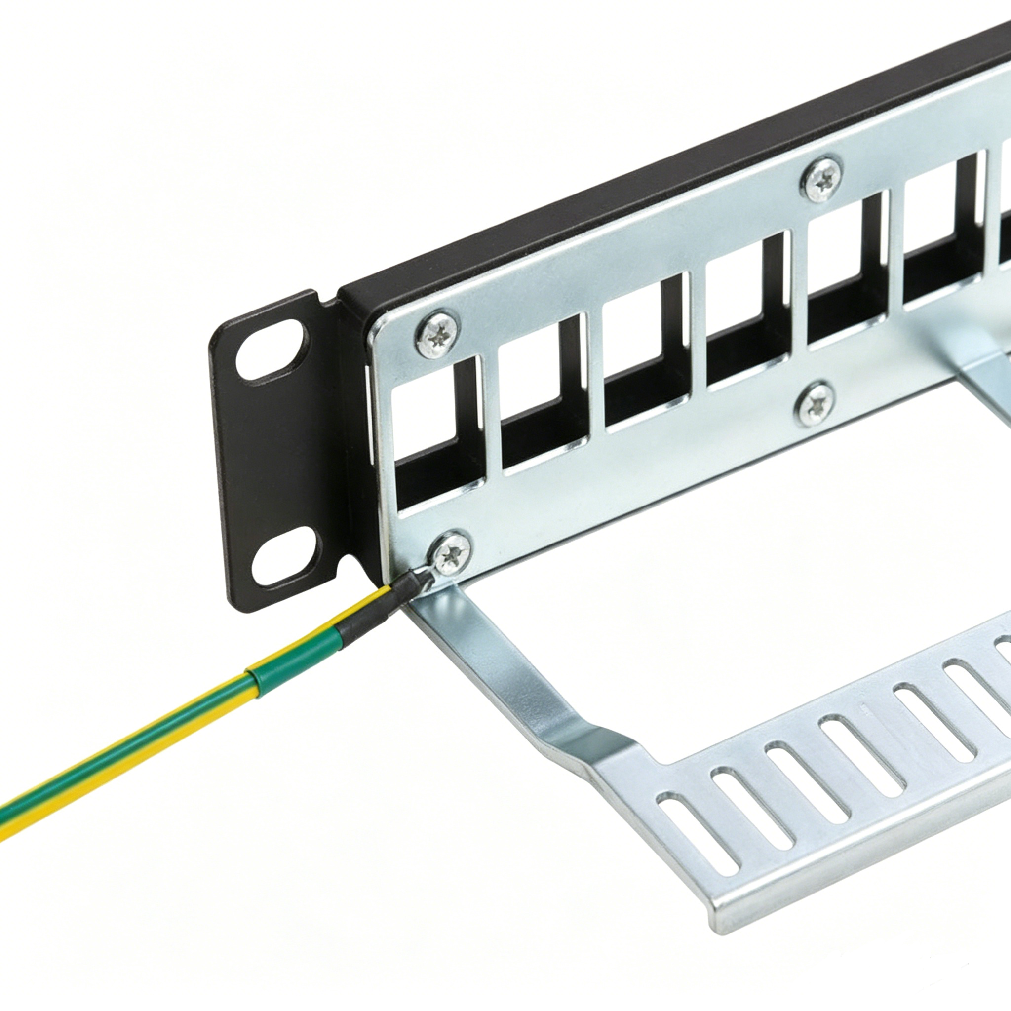 24 Port 1U Blank Shielded Patch Panel Frame