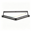 128° Angled Blank Patch Panel 1U 19 Inch 12/24 Port Empty Keystone Network Patch Panel with Ground Wire
