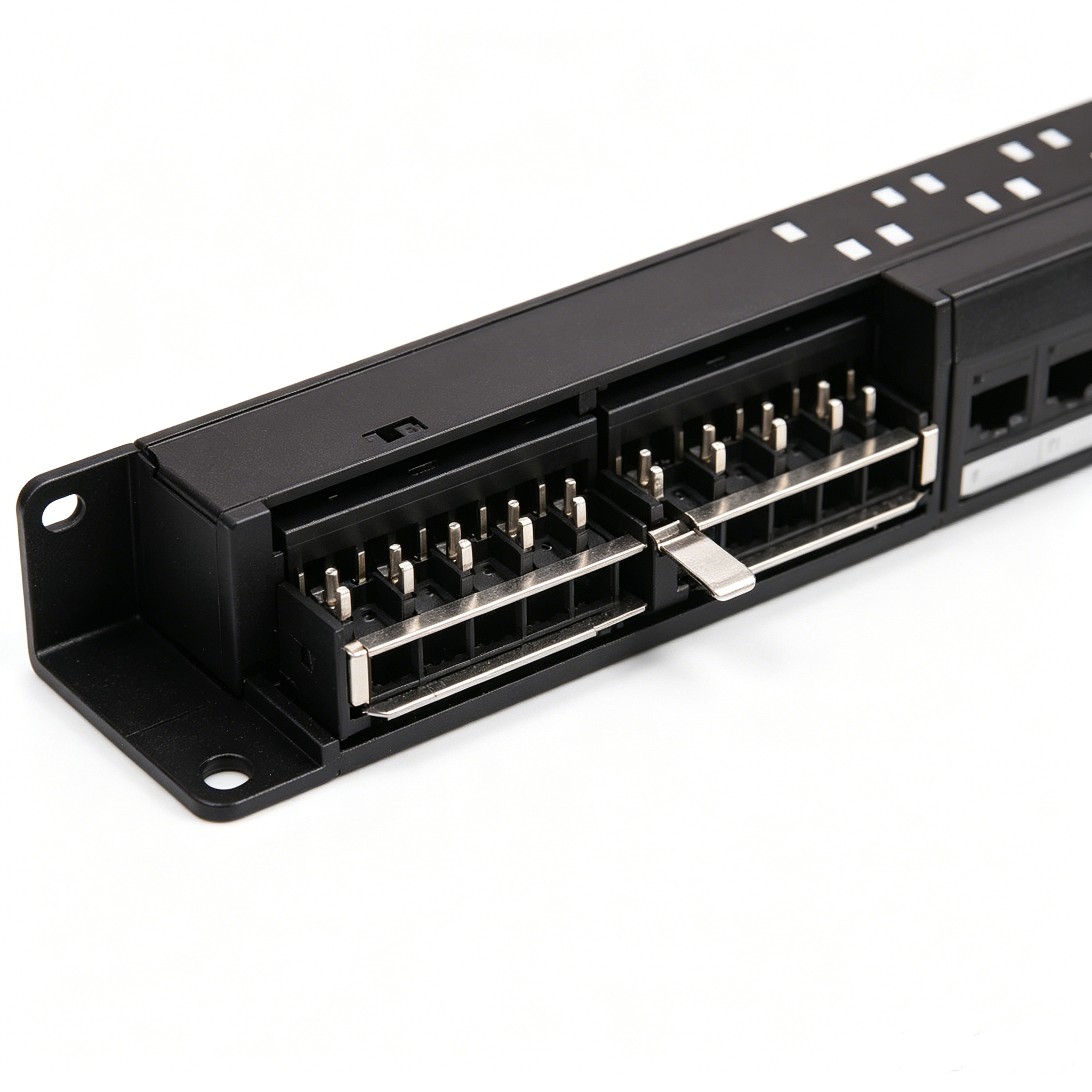 24 Port CAT6A Tool-less Patch Panel With Cable Management Bracket
