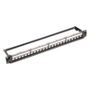 1U 24 Port Keystone Empty Patch Panel 19 Inch Rack Mount Unloaded Patch Panel