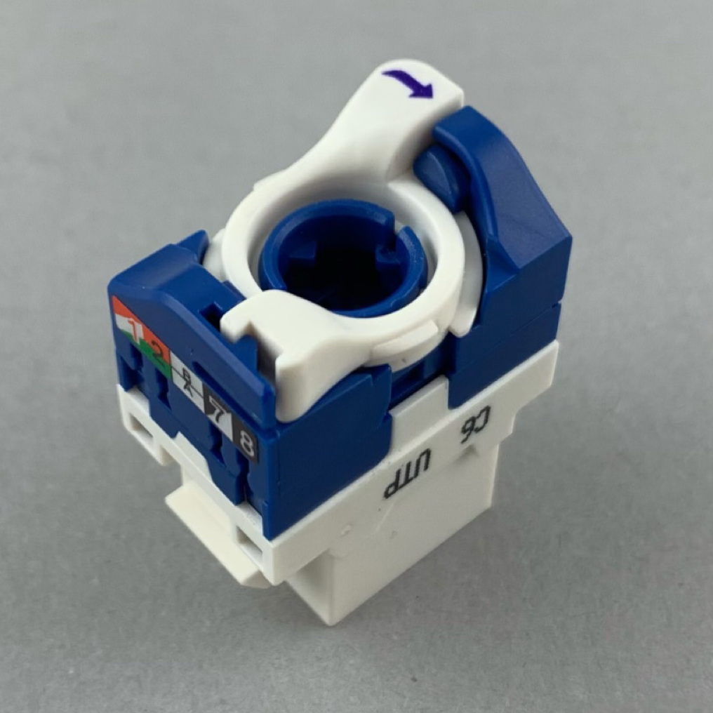 Cat6a Keystone Module Tool-Free Network Jack