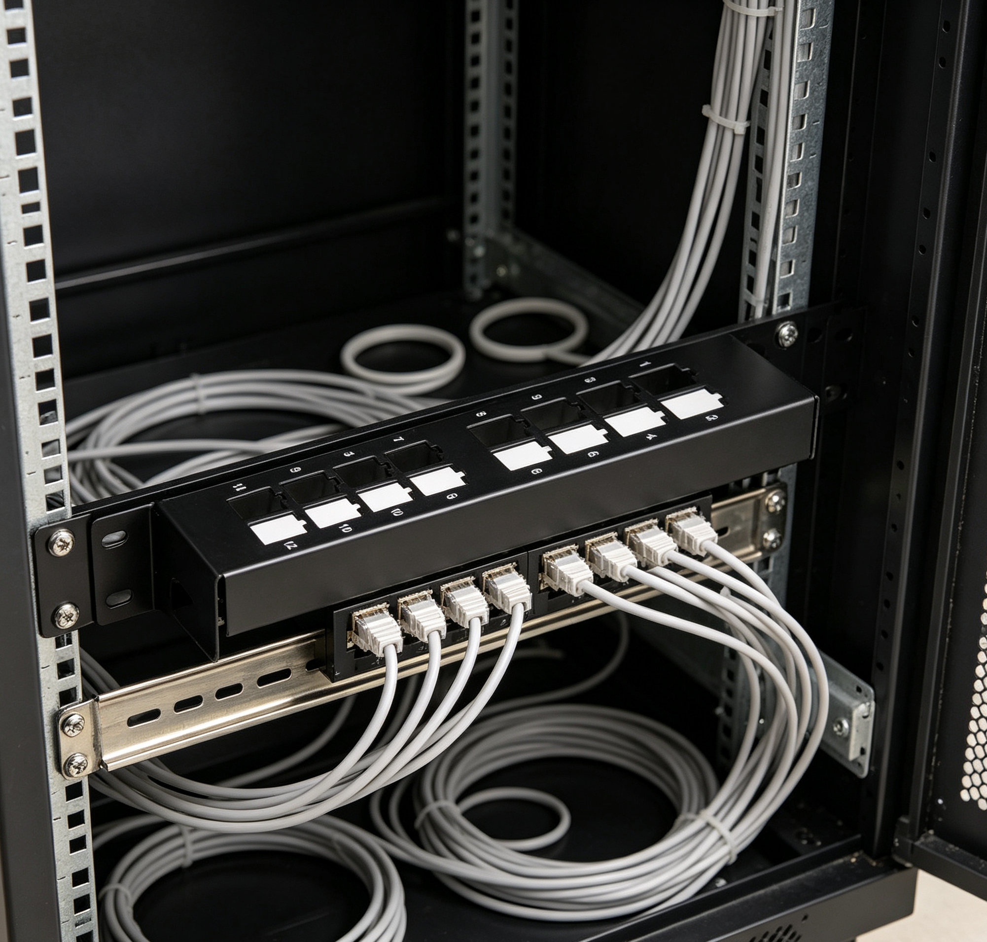 12 Port Wall Mount Keystone Patch Panel Bracket, 10 Inch Empty Keystone Frame