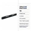 12 Port Cat6 RJ45 Patch Panel 1U 19 Inch Rack Mount Ethernet Patch Panel