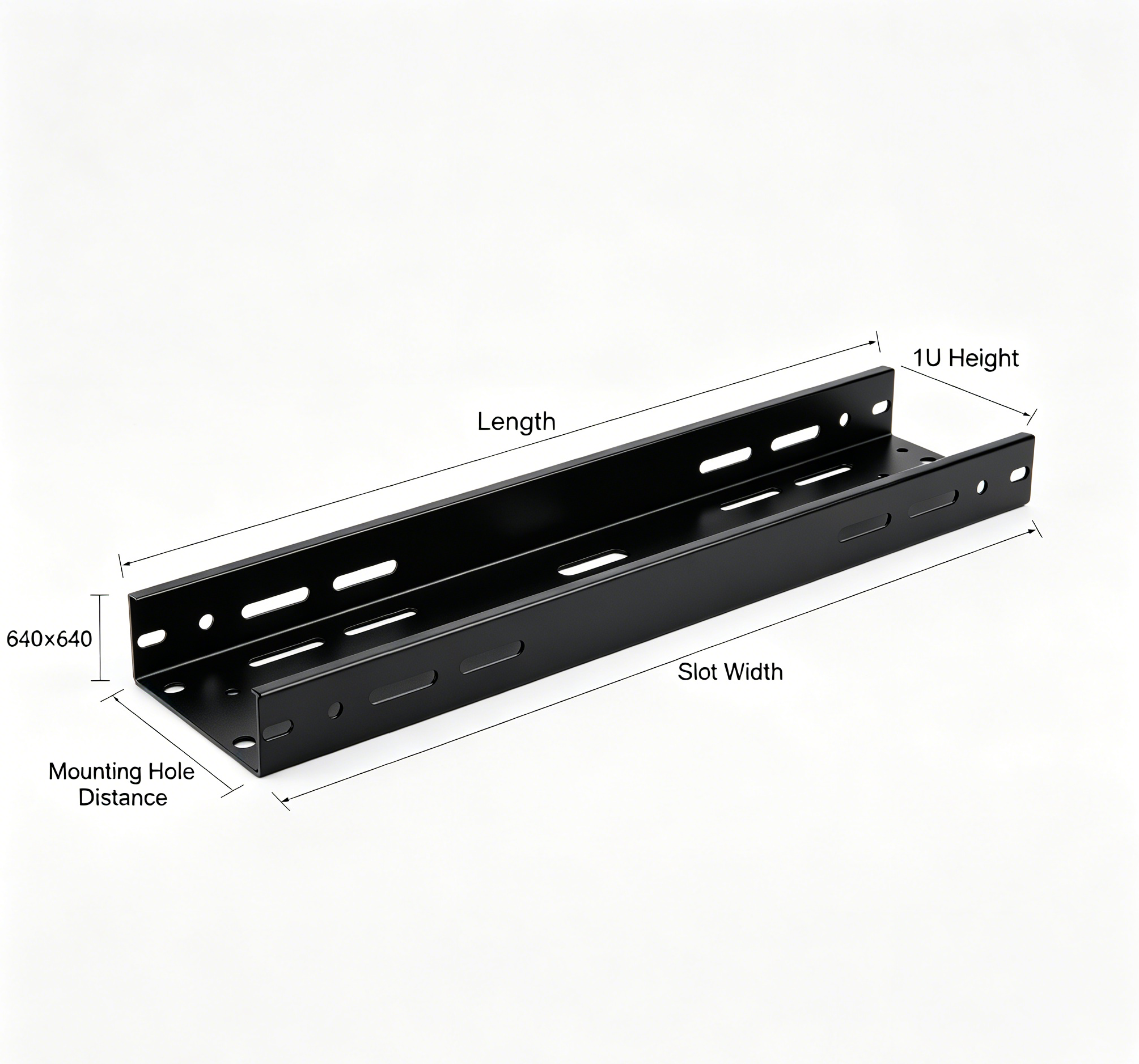 1U 19 Inch Metal Cable Management Panel With Cover Rack Cable Organizer