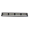 24 Port Cat6 Patch Panel 19 Inch 1U Rack Mount Network Patch Panel