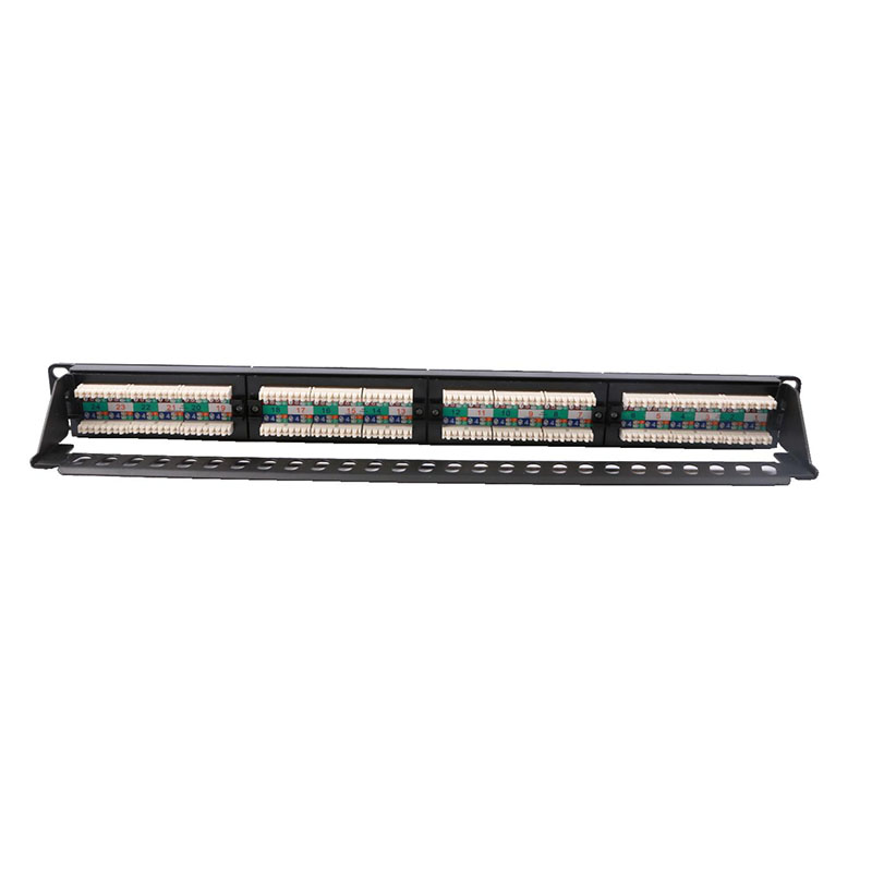 24 Port Cat6 Patch Panel 19 Inch 1U Rack Mount Network Patch Panel