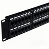 48 Port CAT6 UTP Patch Panel 1U 19 Inch Rack Mount RJ45 Network Patch Panel