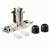 Cat6a Tool-Free Keystone Module, Field Assembly RJ45 Inline Coupler 