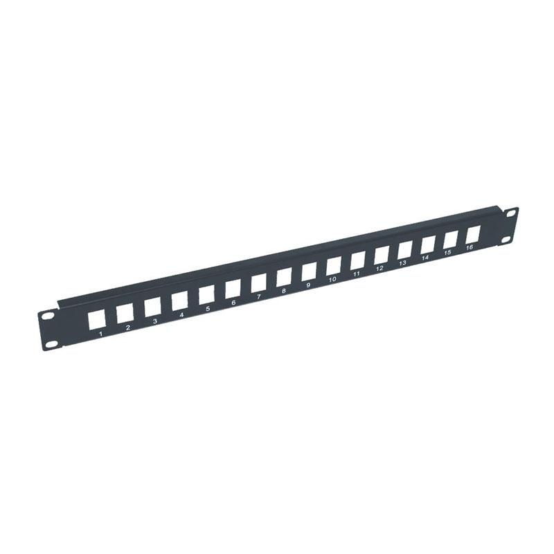 16 Port 1U Blank Modular Patch Panel 19 Inch Rack Mount Empty Patch Panel