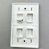 US Standard 120 Type 4 Port Keystone Wall Plate, Matt Finish Faceplate for RJ45 RJ11 Keystone Jack