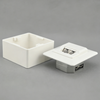 80x80mm German Style Angled Keystone Wall Plate, Single Port / Dual Port Zinc Alloy Faceplate for Cat5e Cat6 RJ45 Module