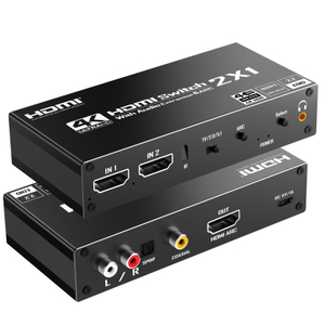 HDMI 2.0b Switch 2x1 4K@120Hz with Audio Extractor & ARC