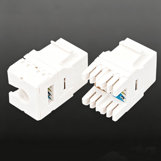180 Degree Unshielded Keystone Jack, Cat6 RJ45 Ethernet Module