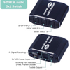 3x1 Optical Audio Switch SPDIF Toslink with Remote Control for Soundbar