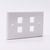4 Port Keystone Wall Plate, US Standard 120 Type Faceplate for RJ45 RJ11 Keystone Jack