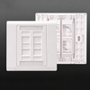 4 Port Keystone Wall Plate, 86 Type ABS Faceplate for RJ45 RJ11 Keystone Jack