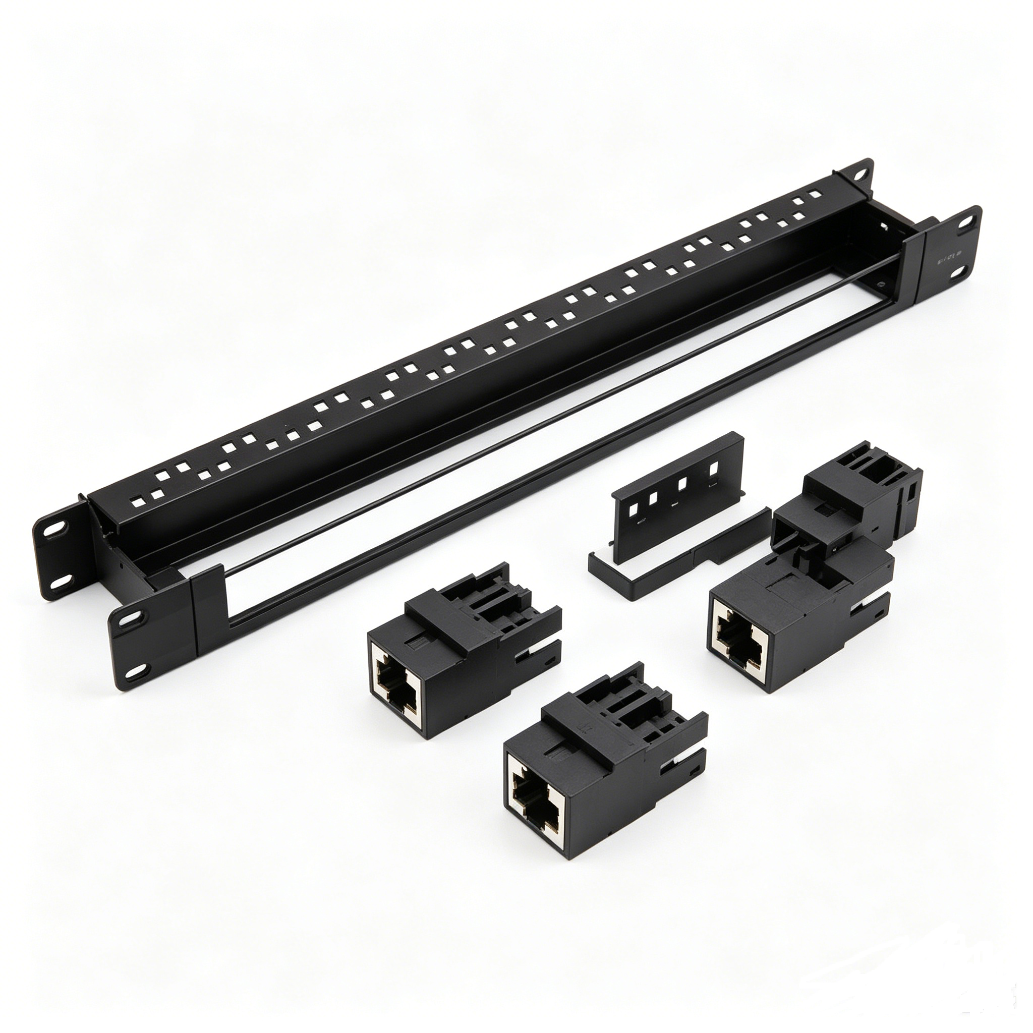 24 Port CAT6A Tool-less Patch Panel With Cable Management Bracket