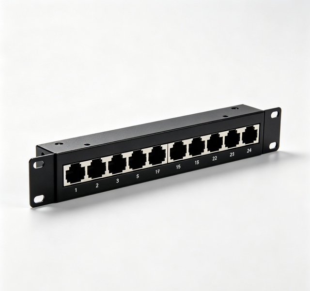 1U 24 Port Keystone Empty Patch Panel 19 Inch Rack Mount Unloaded Patch Panel