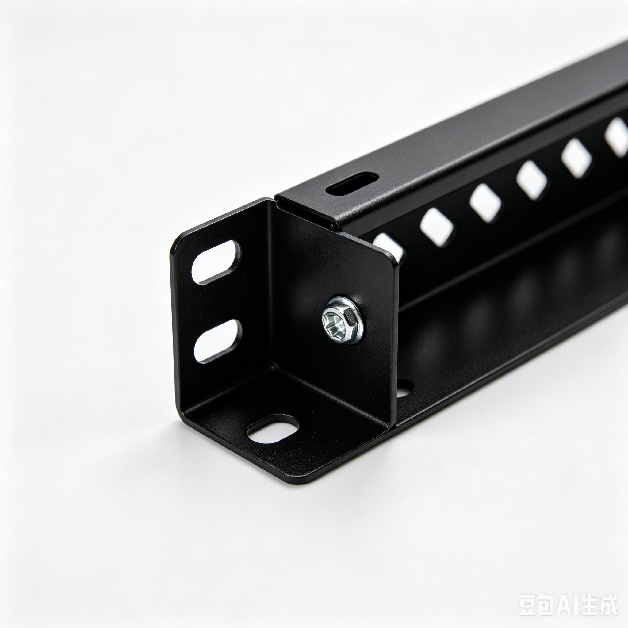 24 Port Pass Through Patch Panel 1U 19 Inch Rack Mount RJ45 Ethernet Patch Panel