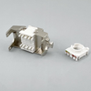 Cat6a Keystone Jack Tool-Free, Shielded 10G Ethernet Module, Ultra-Short Aluminum Housing for Wall Plate Patch Panel 