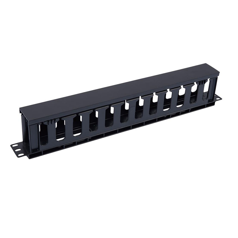 1U Cable Management Rack, 12 Slots Horizontal Cable Organizer For Server Cabinet