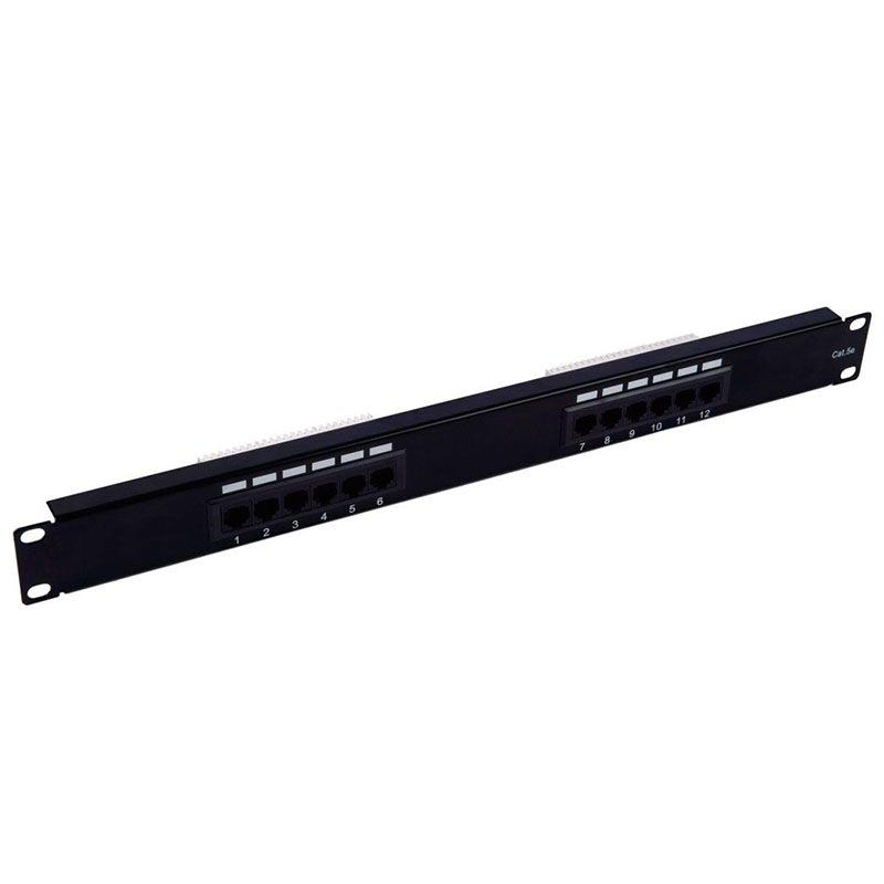 10/19 Inch Cat5e Cat6 UTP FTP Patch Panel 6 12 24 48 Port Wall Mount Rack Mount Network Patch Panel