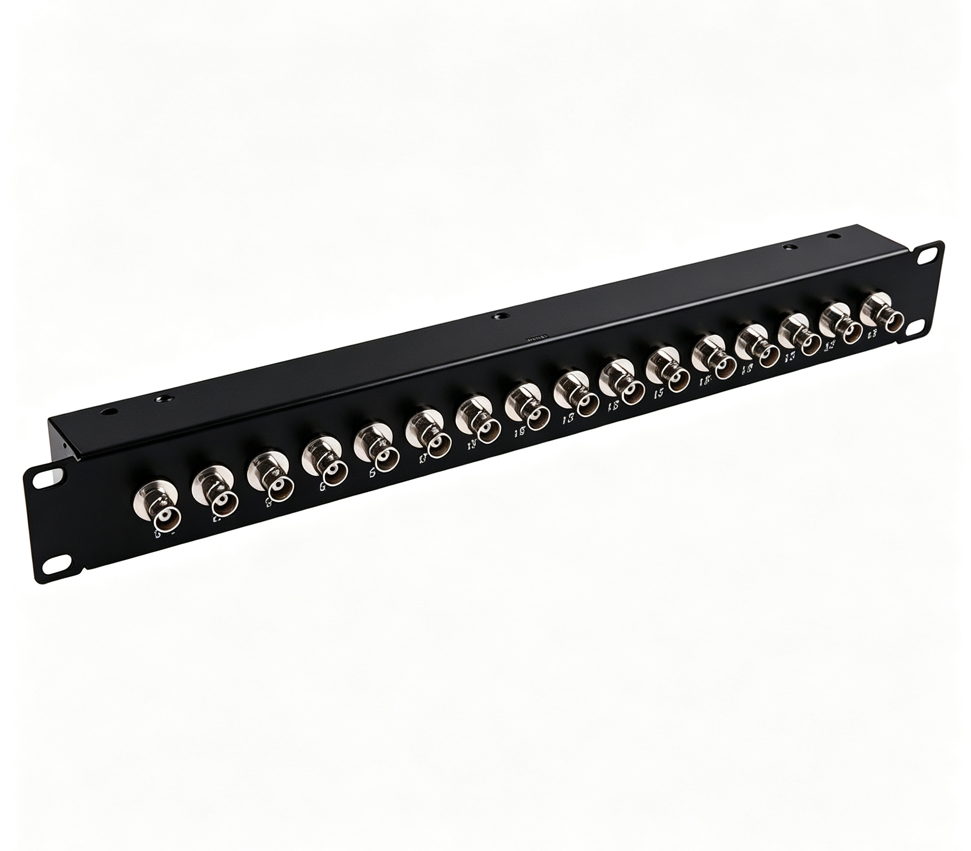 1U 19 Inch 24 Port BNC Patch Panel 75 Ohm Coaxial Video Distribution Frame