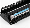 24 Port Cat6 UTP Patch Panel 1U Rack Mount With Cable Management Bar