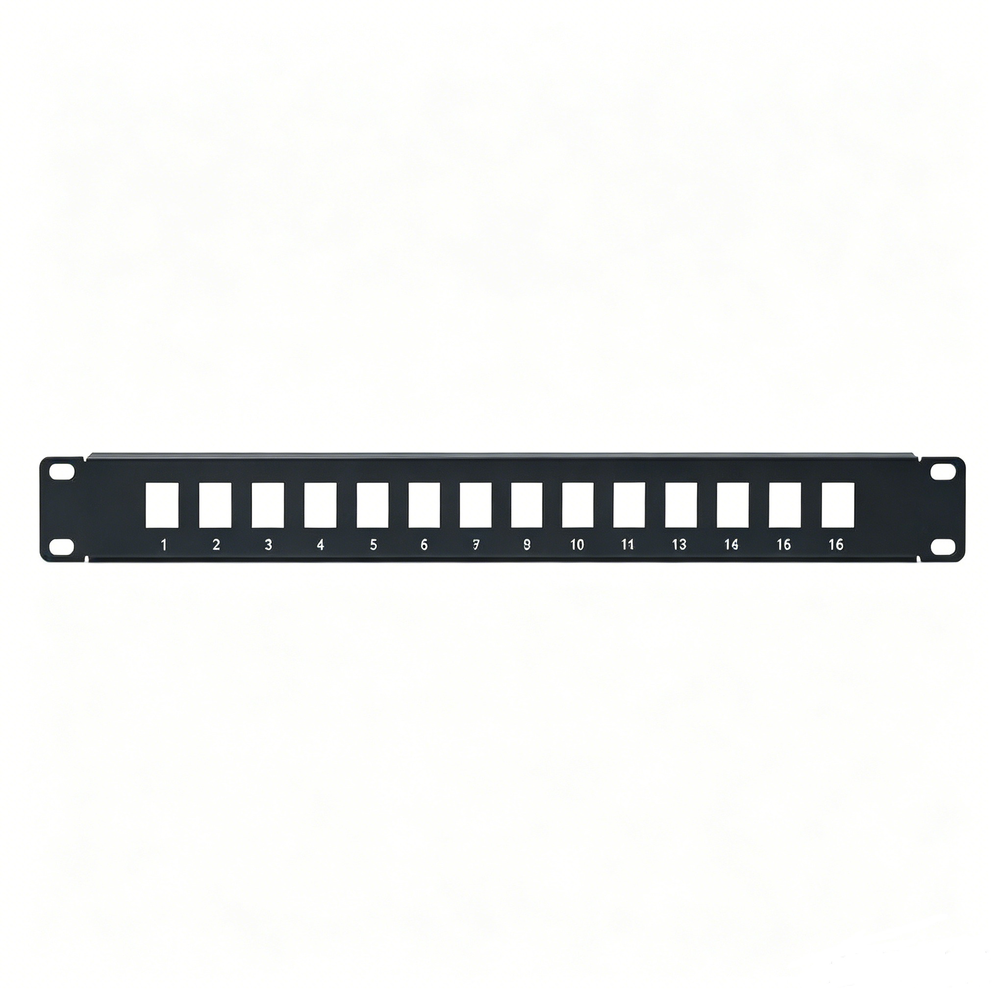 16 Port 1U Blank Modular Patch Panel 19 Inch Rack Mount Empty Patch Panel