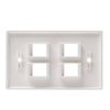 4 Port Keystone Wall Plate, US Standard 120 Type Faceplate for RJ45 RJ11 Keystone Jack