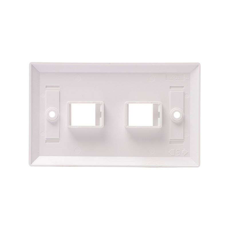1 Port Keystone Wall Plate, US Standard 120 Type Faceplate for RJ45 RJ11 Keystone Jack