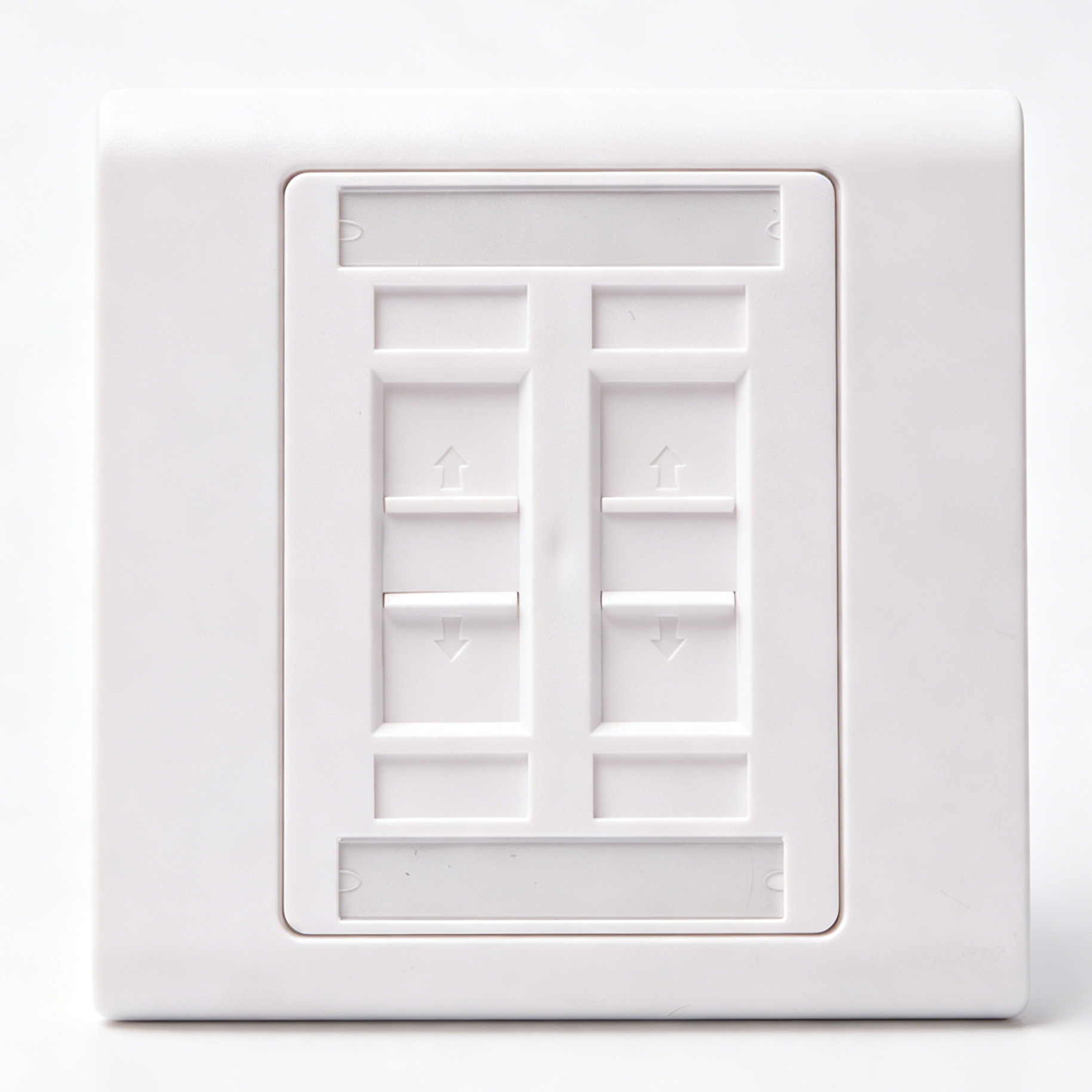 4 Port Keystone Wall Plate, 86 Type ABS Faceplate for RJ45 RJ11 Keystone Jack
