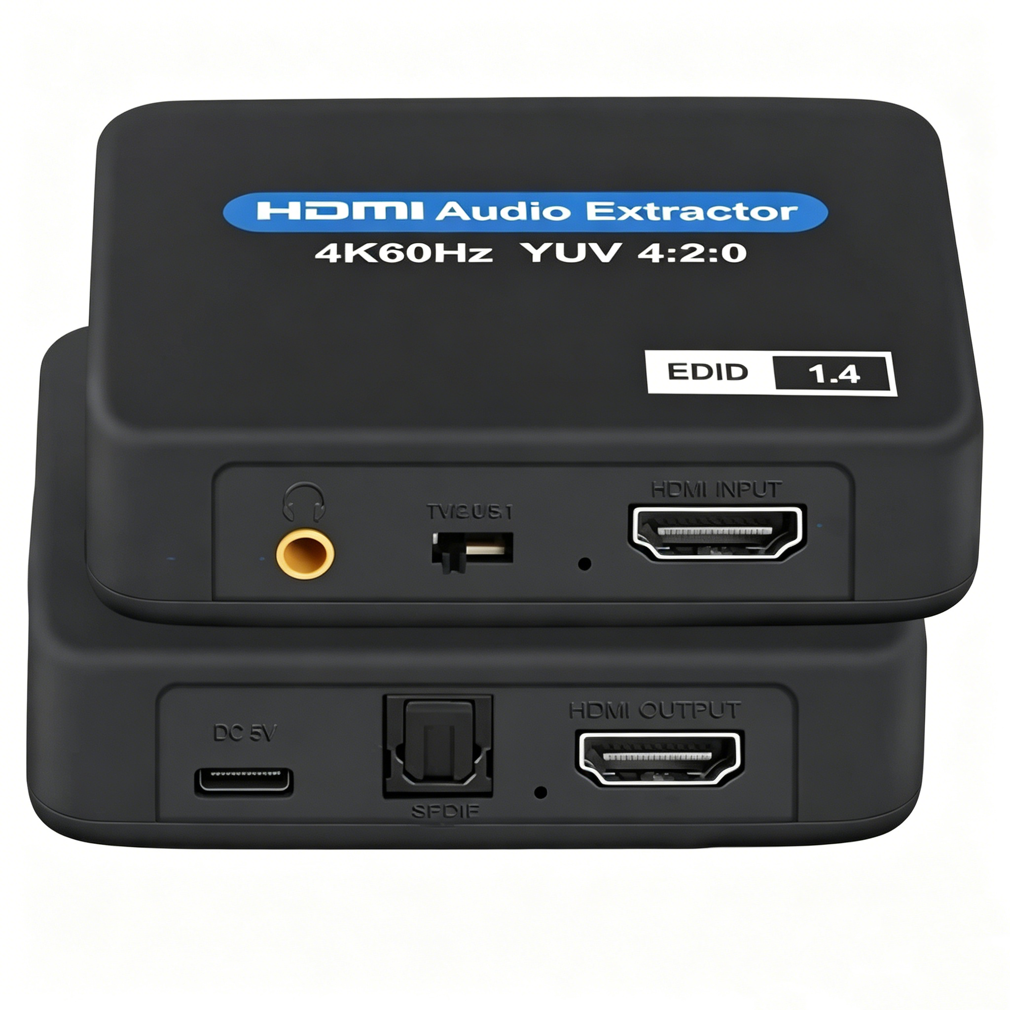 HDMI Audio Extractor 4K 30Hz, Optical SPDIF + 3.5mm Stereo Output