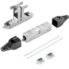 CAT7 Keystone Jack Tool-Free, Shielded 10G Ethernet Module, LSA IDC RJ45 Connector for Wall Plate Patch Panel 