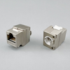 Cat6a Keystone Jack Tool-Free, Shielded 10G Ethernet Module, Ultra-Short Aluminum Housing for Wall Plate Patch Panel 