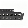 24 Port 1U Empty Modular Shielded Patch Panel, 19" Rack Mount